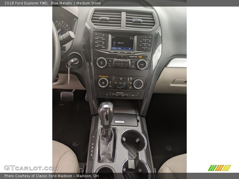 Blue Metallic / Medium Stone 2018 Ford Explorer FWD