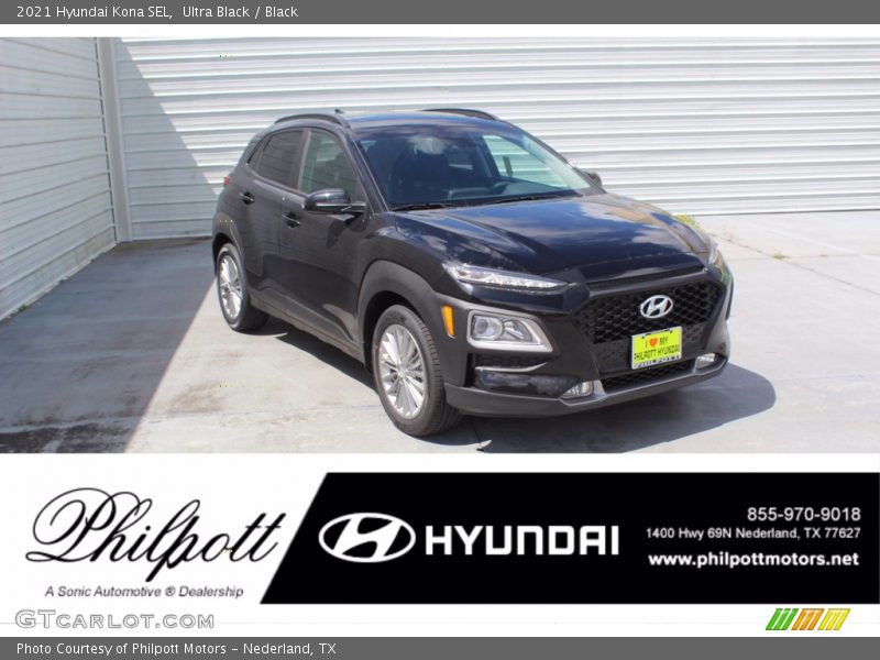 Ultra Black / Black 2021 Hyundai Kona SEL