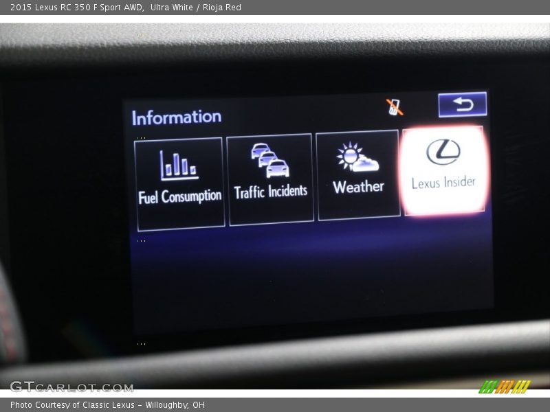 Ultra White / Rioja Red 2015 Lexus RC 350 F Sport AWD