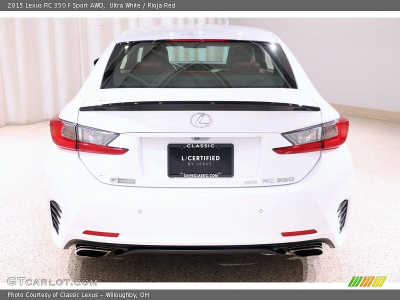 Ultra White / Rioja Red 2015 Lexus RC 350 F Sport AWD
