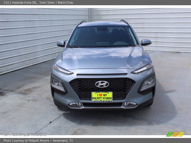 Sonic Silver / Black/Gray 2021 Hyundai Kona SEL