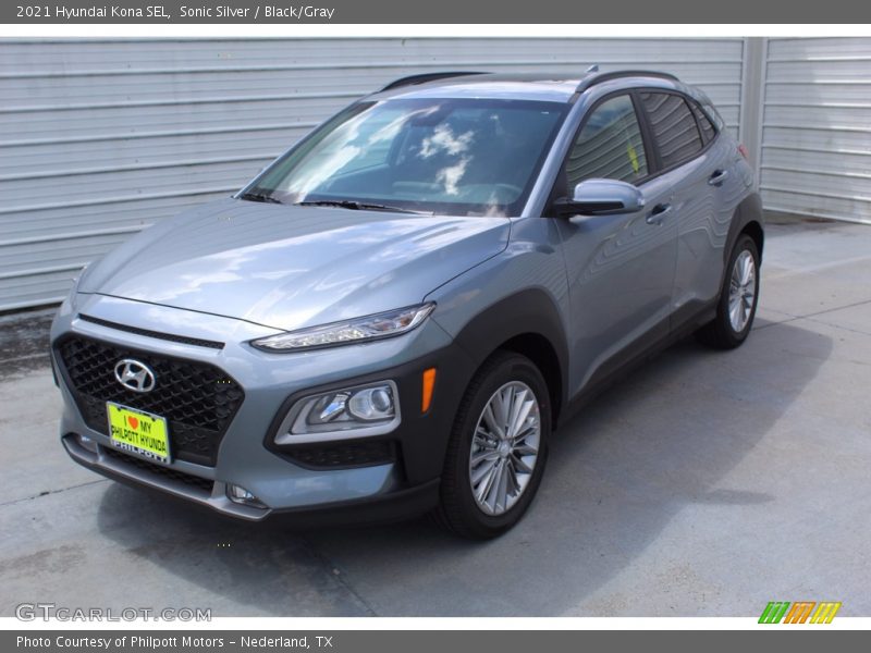 Sonic Silver / Black/Gray 2021 Hyundai Kona SEL