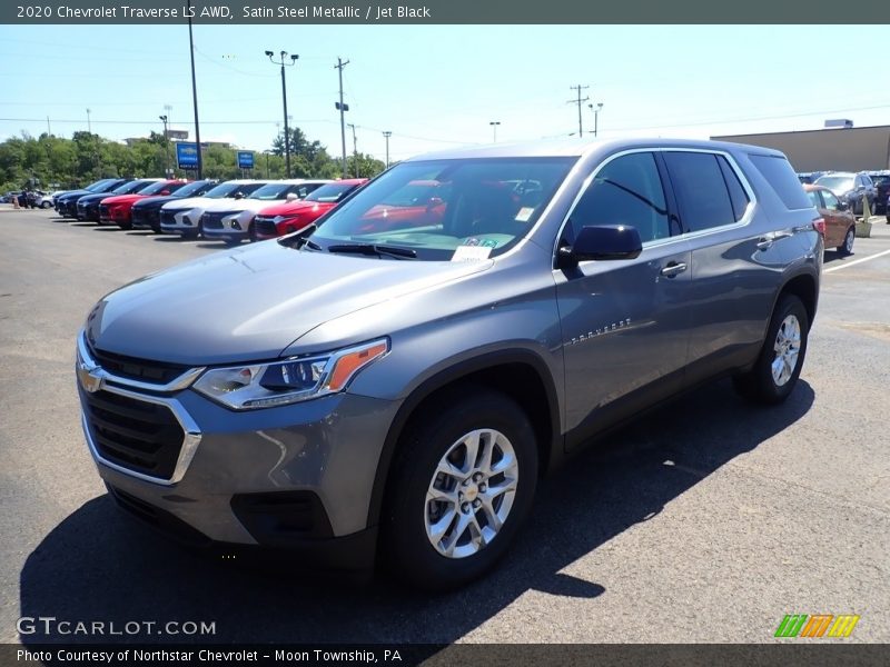 Satin Steel Metallic / Jet Black 2020 Chevrolet Traverse LS AWD