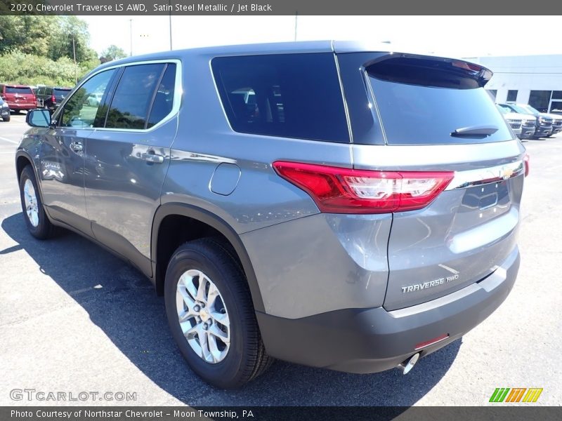 Satin Steel Metallic / Jet Black 2020 Chevrolet Traverse LS AWD