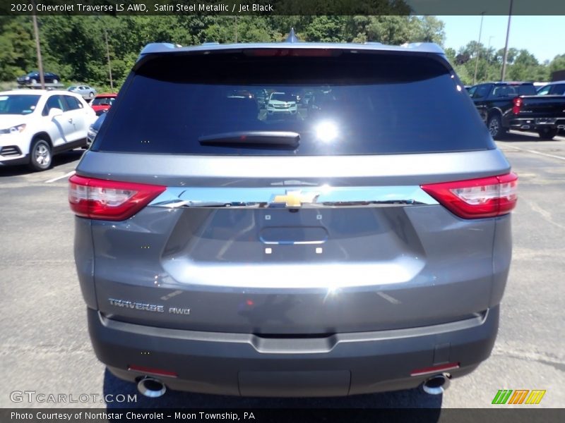 Satin Steel Metallic / Jet Black 2020 Chevrolet Traverse LS AWD