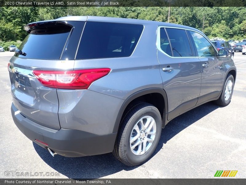 Satin Steel Metallic / Jet Black 2020 Chevrolet Traverse LS AWD