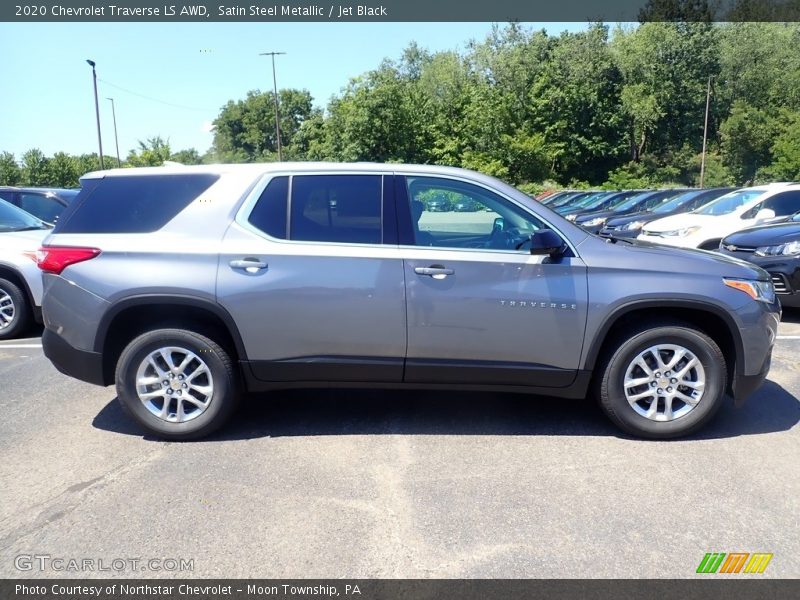 Satin Steel Metallic / Jet Black 2020 Chevrolet Traverse LS AWD