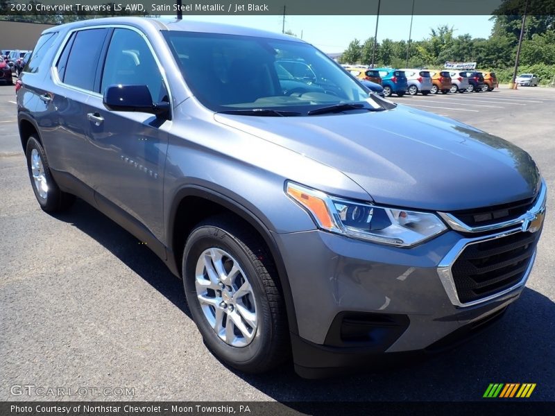 Satin Steel Metallic / Jet Black 2020 Chevrolet Traverse LS AWD