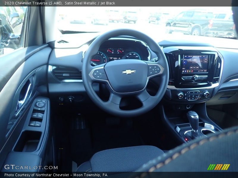 Satin Steel Metallic / Jet Black 2020 Chevrolet Traverse LS AWD