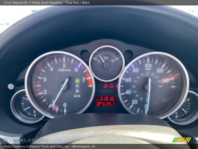 True Red / Black 2012 Mazda MX-5 Miata Sport Roadster