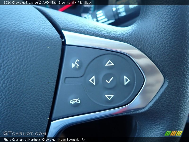 Satin Steel Metallic / Jet Black 2020 Chevrolet Traverse LS AWD