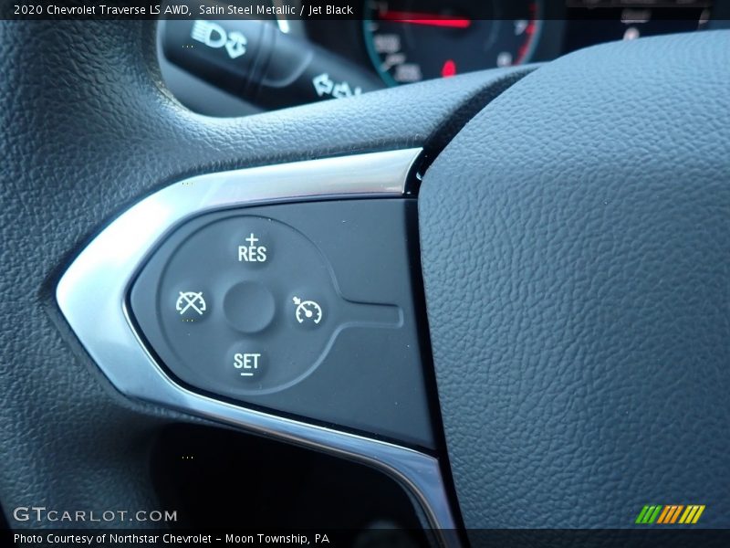 Satin Steel Metallic / Jet Black 2020 Chevrolet Traverse LS AWD