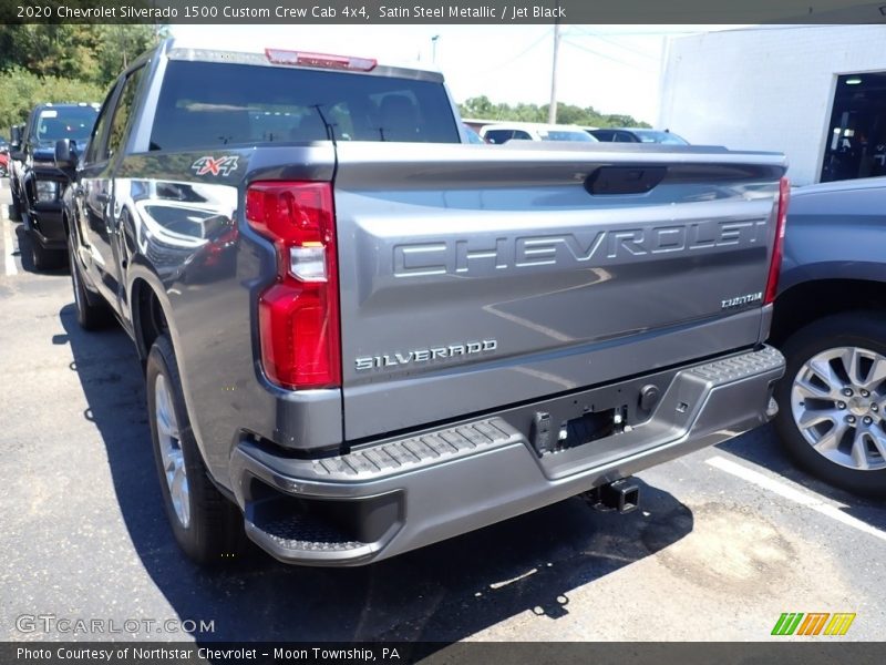 Satin Steel Metallic / Jet Black 2020 Chevrolet Silverado 1500 Custom Crew Cab 4x4