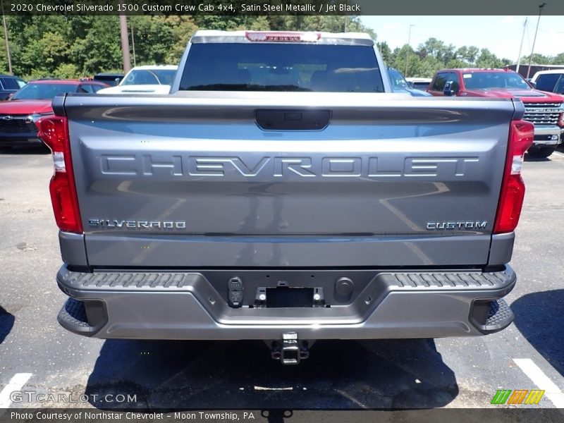 Satin Steel Metallic / Jet Black 2020 Chevrolet Silverado 1500 Custom Crew Cab 4x4