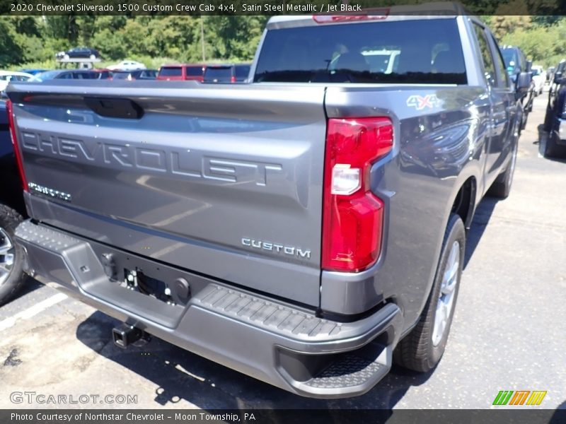 Satin Steel Metallic / Jet Black 2020 Chevrolet Silverado 1500 Custom Crew Cab 4x4