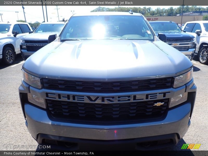 Satin Steel Metallic / Jet Black 2020 Chevrolet Silverado 1500 Custom Crew Cab 4x4