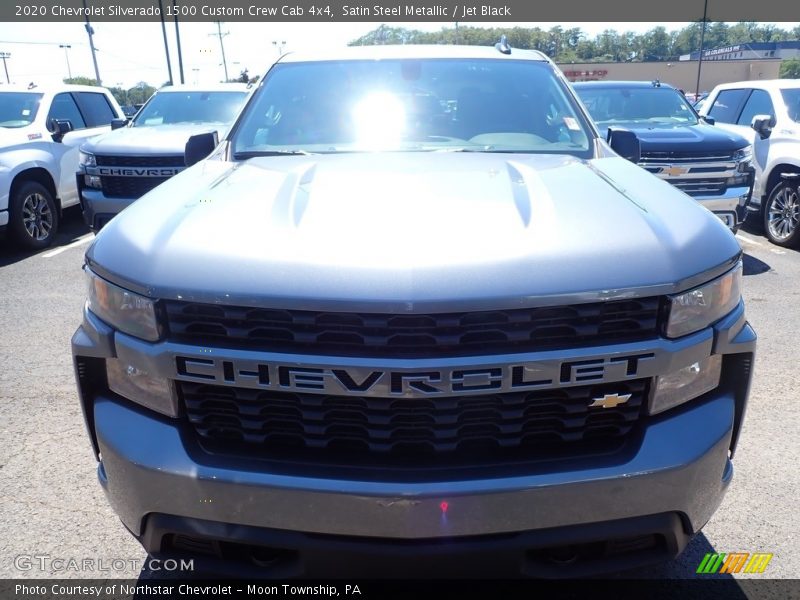 Satin Steel Metallic / Jet Black 2020 Chevrolet Silverado 1500 Custom Crew Cab 4x4