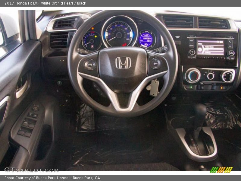 White Orchid Pearl / Black 2017 Honda Fit LX