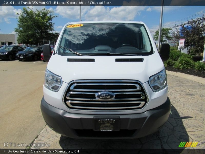 Oxford White / Charcoal Black 2016 Ford Transit 350 Van XLT LR Long