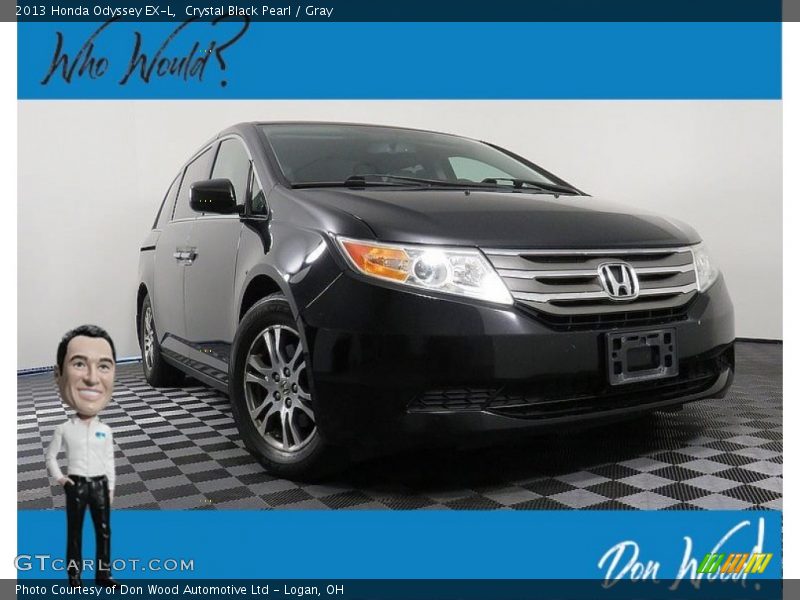 Crystal Black Pearl / Gray 2013 Honda Odyssey EX-L