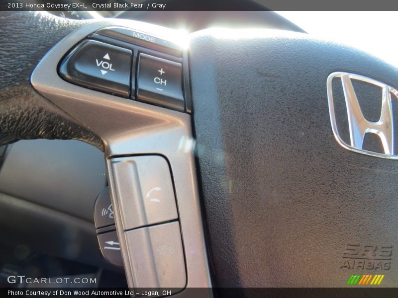 Crystal Black Pearl / Gray 2013 Honda Odyssey EX-L