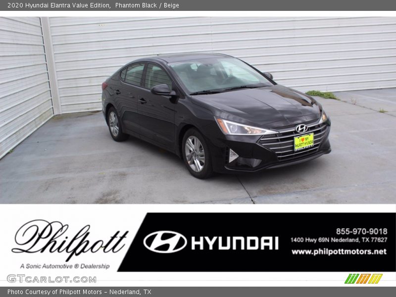 Phantom Black / Beige 2020 Hyundai Elantra Value Edition