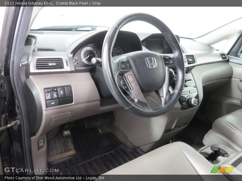 Crystal Black Pearl / Gray 2013 Honda Odyssey EX-L
