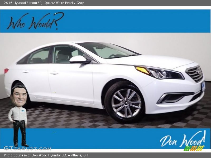 Quartz White Pearl / Gray 2016 Hyundai Sonata SE