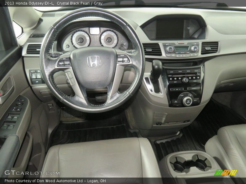 Crystal Black Pearl / Gray 2013 Honda Odyssey EX-L