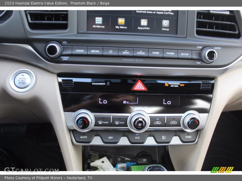 Phantom Black / Beige 2020 Hyundai Elantra Value Edition