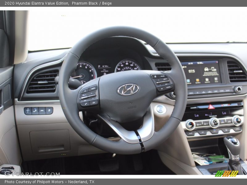 Phantom Black / Beige 2020 Hyundai Elantra Value Edition