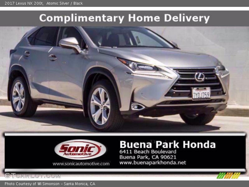 Atomic Silver / Black 2017 Lexus NX 200t