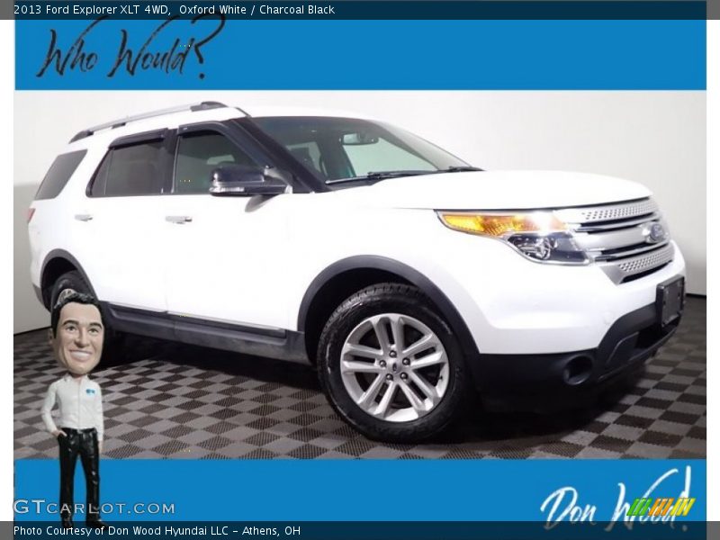 Oxford White / Charcoal Black 2013 Ford Explorer XLT 4WD