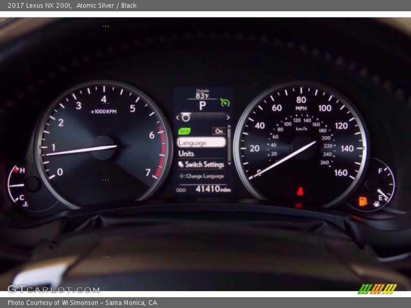 Atomic Silver / Black 2017 Lexus NX 200t