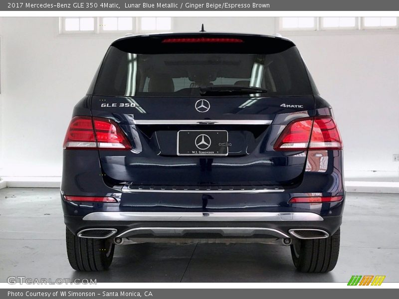Lunar Blue Metallic / Ginger Beige/Espresso Brown 2017 Mercedes-Benz GLE 350 4Matic