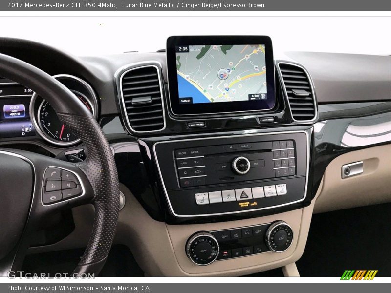 Lunar Blue Metallic / Ginger Beige/Espresso Brown 2017 Mercedes-Benz GLE 350 4Matic