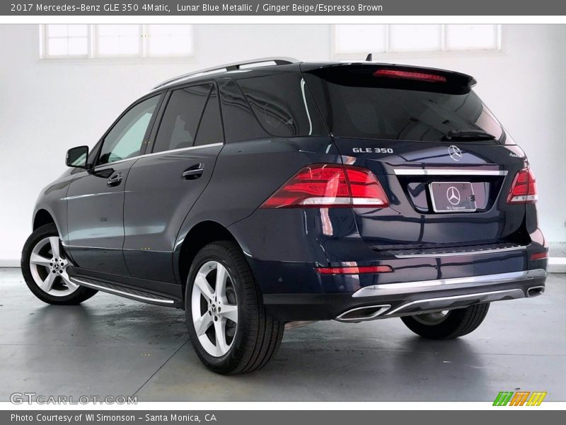 Lunar Blue Metallic / Ginger Beige/Espresso Brown 2017 Mercedes-Benz GLE 350 4Matic