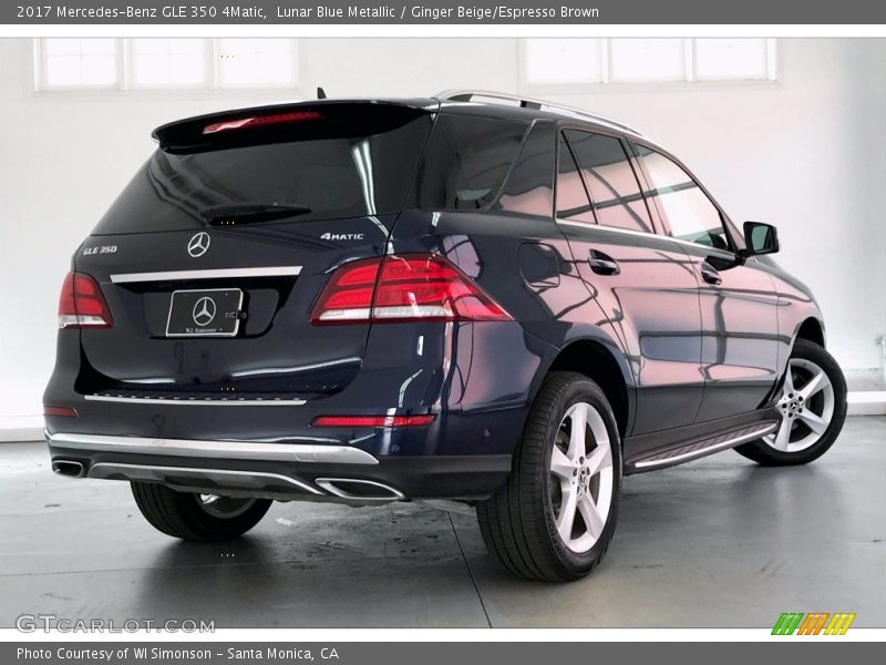 Lunar Blue Metallic / Ginger Beige/Espresso Brown 2017 Mercedes-Benz GLE 350 4Matic