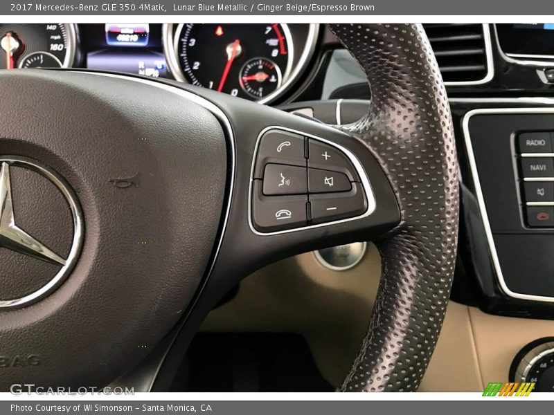 Lunar Blue Metallic / Ginger Beige/Espresso Brown 2017 Mercedes-Benz GLE 350 4Matic