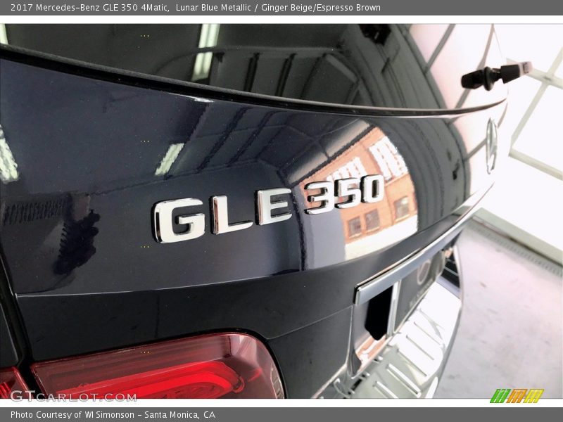 Lunar Blue Metallic / Ginger Beige/Espresso Brown 2017 Mercedes-Benz GLE 350 4Matic