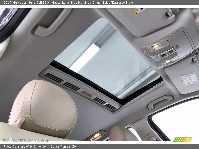Lunar Blue Metallic / Ginger Beige/Espresso Brown 2017 Mercedes-Benz GLE 350 4Matic