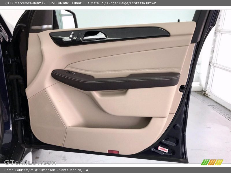 Lunar Blue Metallic / Ginger Beige/Espresso Brown 2017 Mercedes-Benz GLE 350 4Matic