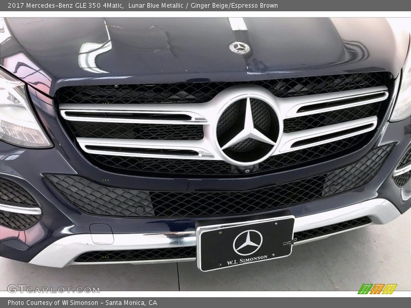 Lunar Blue Metallic / Ginger Beige/Espresso Brown 2017 Mercedes-Benz GLE 350 4Matic