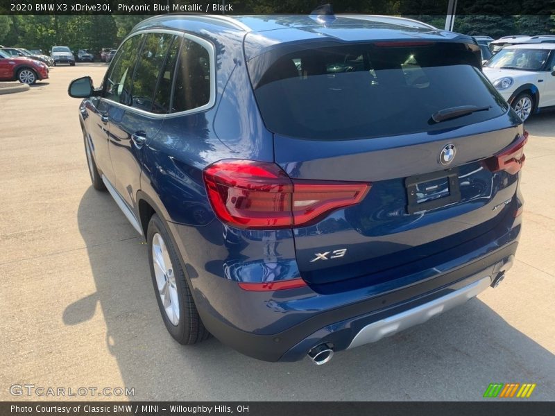 Phytonic Blue Metallic / Black 2020 BMW X3 xDrive30i