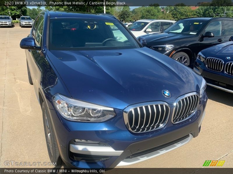 Phytonic Blue Metallic / Canberra Beige/Black 2020 BMW X3 xDrive30i