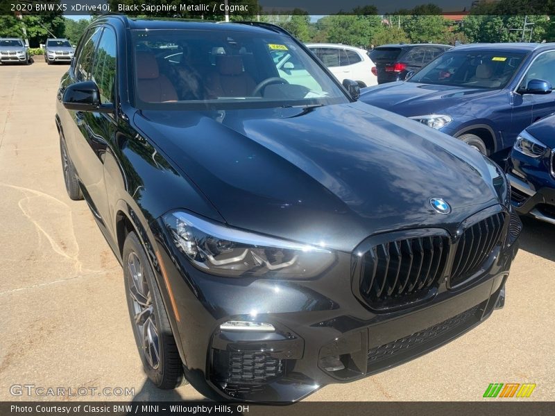 Black Sapphire Metallic / Cognac 2020 BMW X5 xDrive40i