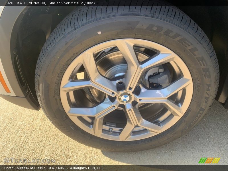 Glacier Silver Metallic / Black 2020 BMW X3 xDrive30i