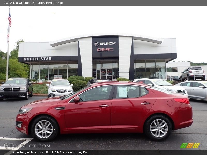 Spicy Red / Beige 2012 Kia Optima LX