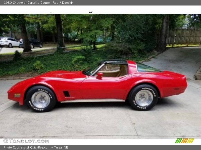 Red / Doeskin 1980 Chevrolet Corvette Coupe