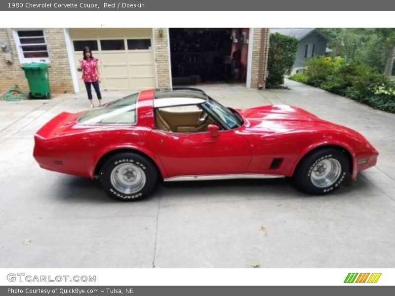 Red / Doeskin 1980 Chevrolet Corvette Coupe